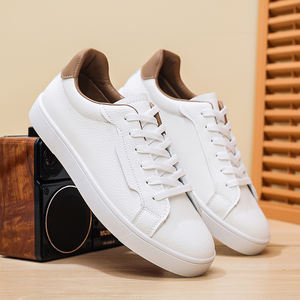 Chaussures de <span class=keywords><strong>skate</strong></span> décontractées pour hommes, légères, souples, antidérapantes, désodorisantes, en similicuir, semelle rouge, baskets de <span class=keywords><strong>skate</strong></span> blanches - Product Image 3