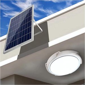 Nueva Lámpara Solar LED de Techo de 60w 100w 200w 300w 400w para Interiores, Sala de Estar, Dormitorio, Patio, Balcón, Jardín, Césped, con Sensor de Movimiento - Product Image 1