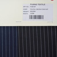 Tissu sergé rayé uni extensible 70% polyester 28% rayonne 2% élasthanne 220 g/m² pour costumes et pantalons pour hommes