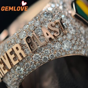 แหวนเพชร GEMLOVE ระดับไฮเอนด์ D-F VVS ฝังเพชรเต็มวง สำหรับงานปาร์ตี้ไนท์คลับ - Product Image 6