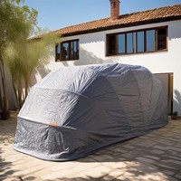 Abri de voiture pliable semi-automatique universel en acier inoxydable Amas