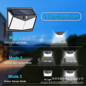 Solar Led Wall <b>Light</b> 228 Leds Motion Sensor Outdoor Garden <b>Corridor</b> Lighting Water Resistant With Battery Included - Product Image 2