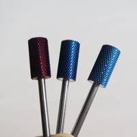 Accessoires de manucure bleus : Fraise à ongles en carbure pour cuticules, outil électrique pour nettoyer et éliminer le gel