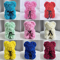 Coffret Cadeau Saint-Valentin Très Vendu : Fleurs Éternelles et Ours en Peluche pour le Nouvel An Chinois, Noël et le Nouvel An
