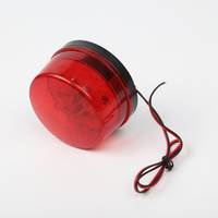 Luz Estroboscópica LED Roja de Plástico, 12V, Lámpara de Advertencia Intermitente, Alcance de 10-20m, Sistema de Alarma de Seguridad para el Hogar, Alerta de Emergencia, Fácil de Instalar