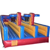 Location de carnaval gonflable bungee run challenge race double voie jeux de sport commercial bungee run