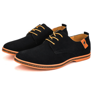 Abito da <span class=keywords><strong>uomo</strong></span> Derby uniforme Oxford <span class=keywords><strong>scarpe</strong></span> basse con lacci in microfibra pelle scamosciata formale punta rotonda da lavoro traspirante - Product Image 6