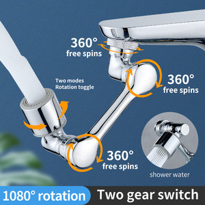 Buse de robinet universelle avec filtre aérateur rotatif, bras oscillant, protection anti-éclaboussures, extension J-8002 - Product Image 2