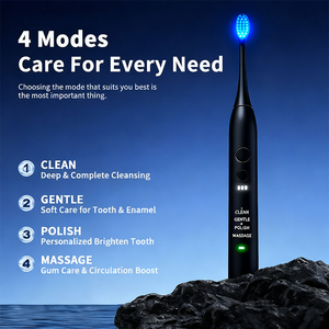 Cepillo de Dientes Eléctrico Sónico con Carga Tipo-C, Doble Botón, 4 Modos de Cambio y 3 Niveles de Fuerza - Product Image 4