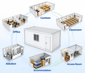 บ้านคอนเทนเนอร์แบบถอดประกอบได้ ZYBOX เทคโนโลยีใหม่ บ้านคอนเทนเนอร์หรูหราแบบถอดประกอบได้ ขนาด 20 ฟุต 40 ฟุต โครงสร้างบ้านสำเร็จรูป - Product Image 4