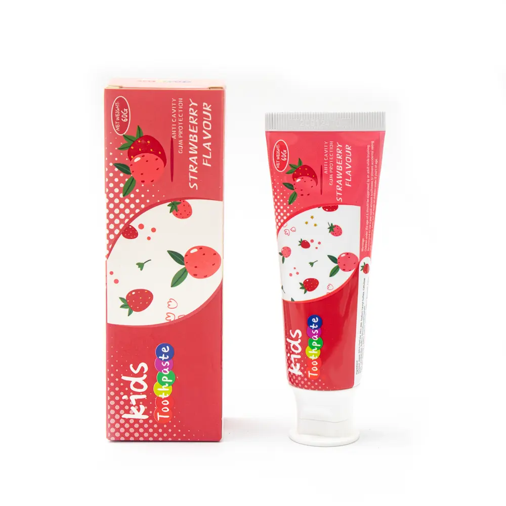 Natural Toothpaste Strawberry Flavor Protect Gums Kids Toothpaste ODM Organic Whitening Toothpaste For Preventing Cavities