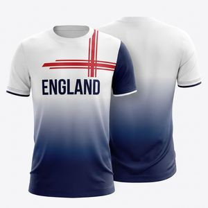 England Fan T-<b>shirt</b> 2026 National Colors Soccer Supporter Wear Breathable Mesh Football Tee Wholesale Price IP Safe - Product Image 1