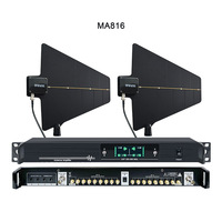 Amplificateur de signal de microphone sans fil UHF MA808/MA816 avec antenne directionnelle et support