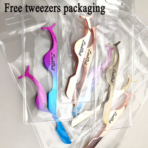 Laah <span class=keywords><strong>Applicator</strong></span> In Logo Thép Không Gỉ Giả Lash Công Cụ Trong Pouch Lông Mi Vàng Nhíp Lông Mi Kéo Lông Mày Clip Set - Product Image 5