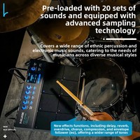 Tableau de percussion électronique NUX DP-2000 pour accompagnement, portable, design professionnel à montage en rack, matériau en silicone