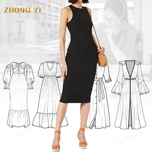 Clothing Custom Casual Ladies Summer Sleeveless Solid Color Tight Long Skirt Girls Simple Style Midi Dress Suitable For Party
