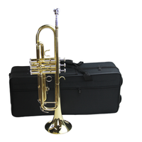 Hot Sale Bb-key Wind Instruments Professional Trumpet Brass Material Gold Color Trumpet with Case