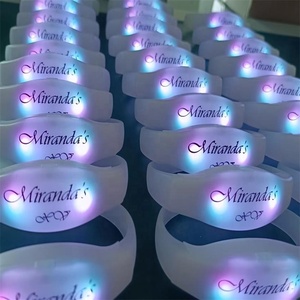 Phát sáng trong bóng tối Led điều khiển nhấp nháy DMX <span class=keywords><strong>Light</strong></span> Up Led dây đeo cổ tay chiếu sáng điều khiển từ xa LED âm thanh kích hoạt LED vòng đeo tay - Product Image 3
