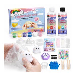 ชุดกิจกรรมปั้นซิลิโคนสร้างสรรค์สำหรับเด็ก TOYSRUNNER ชุดที่ 2 ขวด รูปทรงสัตว์ พร้อมสีสำหรับระบายสี ไม้พาย ไม้คน และอุปกรณ์ป้องกัน - Product Image 5