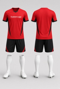 Maroon Soccer Uniform Set Men V-Neck Jersey Shorts White <b>Socks</b> Football Kit Sublimated Print Adult Regular Fit - Product Image 2