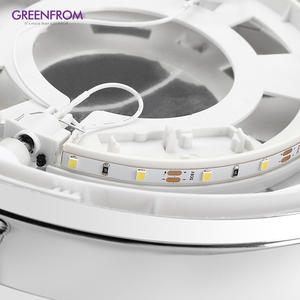 8.5 इंच डबल साइड एचडी ग्लास और आवर्धक धातु के नेतृत्व वाले डेस्कटॉप मेकअप मिरर - Product Image 5