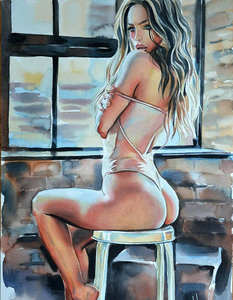 Dipinto a Numeri su Tela 'Amanti che si Baciano', Arte Murale Fai-da-Te, Pittura a Olio per Decorazione Soggiorno e Camera da Letto - Product Image 2