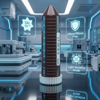 Tube à centrifuger stérile jetable de 50 ml, brun ambré, avec couvercle à vis gris, en PP, gradué, conique, résistant à la lumière, consommables de laboratoire en vrac