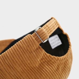 New Literary Retro Simple Wick <b>Hats</b> Men Corduroy Baseball Cap Street Fashion Wave Embroidery Curved Brim Dad <b>Hats</b> - Product Image 5