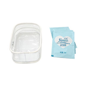 Fashionable Transparent PVC Cosmetic <b>Bag</b> Organizer <b>Pouches</b> Zipper Waterproof Feature Portable Foldable <b>for</b> Daily Outdoor Use - Product Image 5