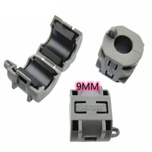 E04SR200917 9MM Ferrite Clamp On Cores Round Black Cable Clamp Filter Buckle magnetic ring filter
