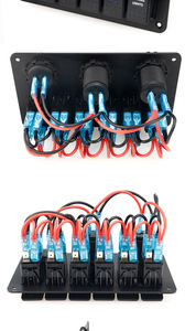 6 כנופיית Rocker פנל 12/24V הכפול USB חריץ שקע דיגיטלי מד מתח מתח תצוגת לימי רכב rv כלי רכב משאית Yach - Product Image 2
