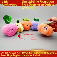 Fruit Pluche Speelgoed Avocado Pop Schattig Sleutelhanger Rugzak Charm Hangertje PP Katoenen Vulling Unisex Baoding Hoge Kwaliteit 14+