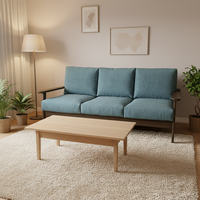 Canapé d'angle confortable sur mesure Wanxing pour salon, style Chesterfield, design japonais, pour appartement et villa, en bois massif