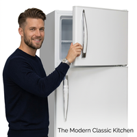 Réfrigérateur à double porte 218L/7,5 pieds cubes avec congélateur supérieur, économe en énergie, faible bruit, portable, électrique, pour usage hôtelier, OEM/ODM