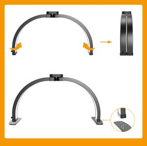 โคมไฟตั้งโต๊ะ LED ดวงจันทร์ครึ่งดวงสำหรับแต่งหน้าการ<span class=keywords><strong>สัก</strong></span>ศิลปินและขนตาให้แสงร้านเสริมสวยดีไซน์ใหม่ - Product Image 3