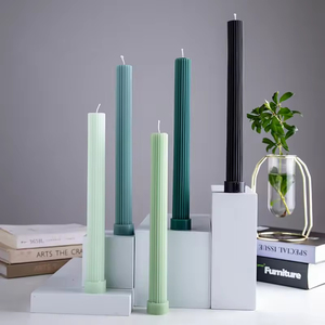 Wholesale 27cm Roman Column European Style Colorful Handmade Beeswax Soy Wax Pillar <b>Candle</b> Home Wedding Hotel Holiday Decoration - Product Image 2