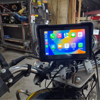 Navigation moto portable avec écran tactile de 5 pouces, CarPlay, Android Auto, divertissement pour les sièges arrière, type IPS, carte SD, étanche