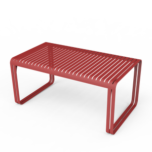 Mesa de Exterior Shan Chen de Aleación de Aluminio Roja, Ligera, Impermeable, Diseño Minimalista, Estructura Resistente para Patio - Product Image 3