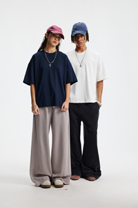 Camiseta Oversize de Alta Calidad para Hombre, Estilo Boxy, Lavada, Venta al por Mayor, Impresión de Logotipo Personalizada para Ropa Urbana - Product Image 2