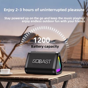 Sobes S21 Inalámbrico, Subwoofer de Plástico Resistente al Agua 5.3, Audio Bidireccional, Salida de 5W, Batería Integrada, Control Táctil, Portátil - Product Image 2