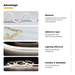 Bande lumineuse LED flexible SOB 2700K-6500K réglable, CRI élevé >90, découpable sur mesure, 320 LED/m pour éclairage intérieur avec assurance qualité - Product Image 2