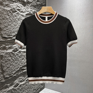 Nuovo Design estivo Color block retrò e rinfrescante Polo Slim Fit camicia da uomo Casual da uomo camicetta a maniche corte camicie - Product Image 6