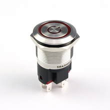KFC 6Pin 2P2T Latch Push Electronic Switch 8.5x8.5 Square Plastic Design