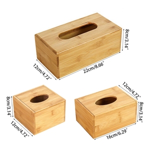 Bamboe Tissue Box Voor Thuis Office Desktop Houten Papieren Handdoek Doos Hotel Servet Hout Houder Servetten Tissue Papier Case - Product Image 6