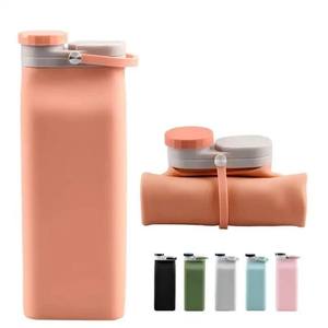 Wholesale 400/600ml Portable Silicone <b>Water</b> <b>Container</b> Custom Logo Silicone <b>Water</b> Bottles for Gym Camping - Product Image 5