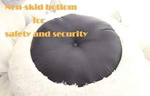 Wholesale Wholesale Manufacturer Soft Luxury <b>Plush</b> Grey White Pet Cushion Round <b>Dog</b> <b>Bed</b> - Product Image 2