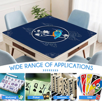 Tapis de Mahjong en Néoprène Personnalisé avec Logo, Style Chinoiserie, Tapis de Mahjong Américain de Luxe, Tapis de Jeu de Mahjong Pliable et Durable, Nappe de Table