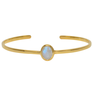 Orgeous-brazaletes de piedra multicolor, joyería chapada en oro de 18K, brazalete abierto de Plata de Ley 925, pulsera de piedra natural - Product Image 3