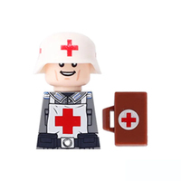 Pandabricks, Figuras de Soldados Alemanes Militares de la Segunda Guerra Mundial, Bloques de Construcción, Ladrillos, Ejército de EE. UU., Reino Unido, Rusia, Oficiales de Guerra, Armas, Juguetes