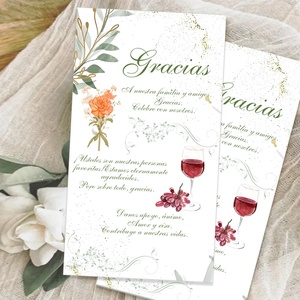 Juegos de Tarjetas de Agradecimiento Personalizadas en Español, Mensajes de Gracias y Encanto, Tarjetas para Mesas de Eventos, Tarjetas de Regalo de Papel - Product Image 5